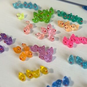 DUCK ARMY - 5 Duck Mini Resin w/stickies!! - Assorted Colors